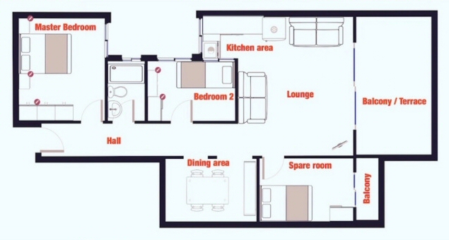 Plan Of The Apartment